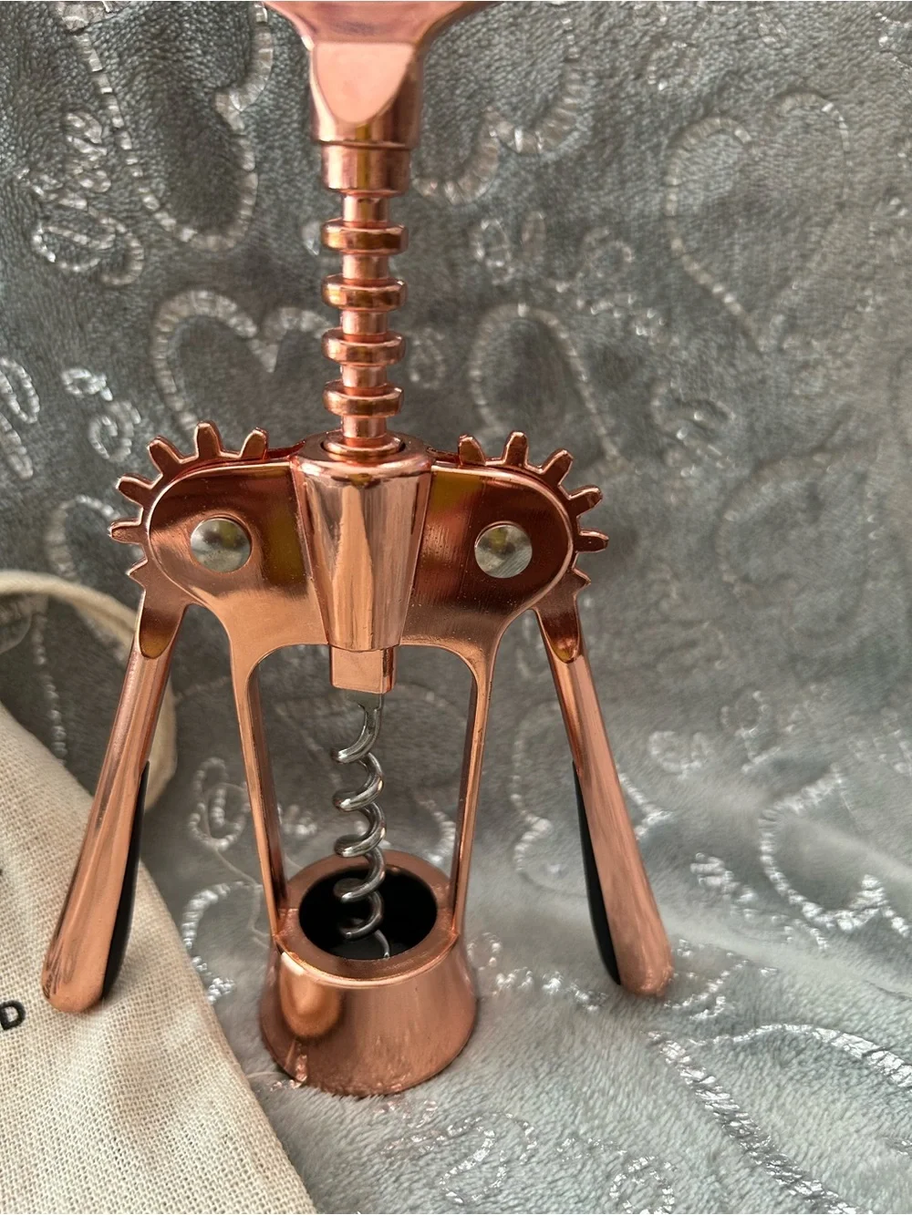 NEW Santa Barbara Design Co., Lg, Rose Gold Winged Corkscrew Bottle Opener